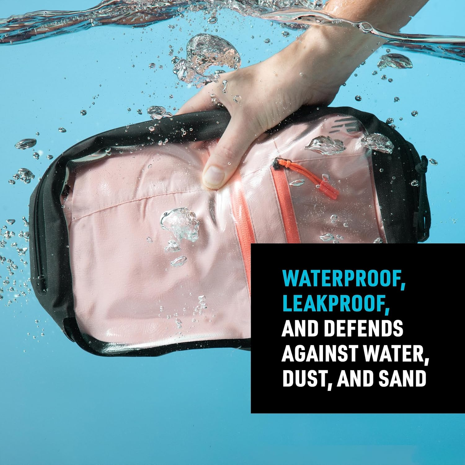 Nite Ize Runoff Waterproof Packing Cube - Waterproof Packing Cube for Travel - Dry Travel Bag with Compression - Charcoal, Large image number 4