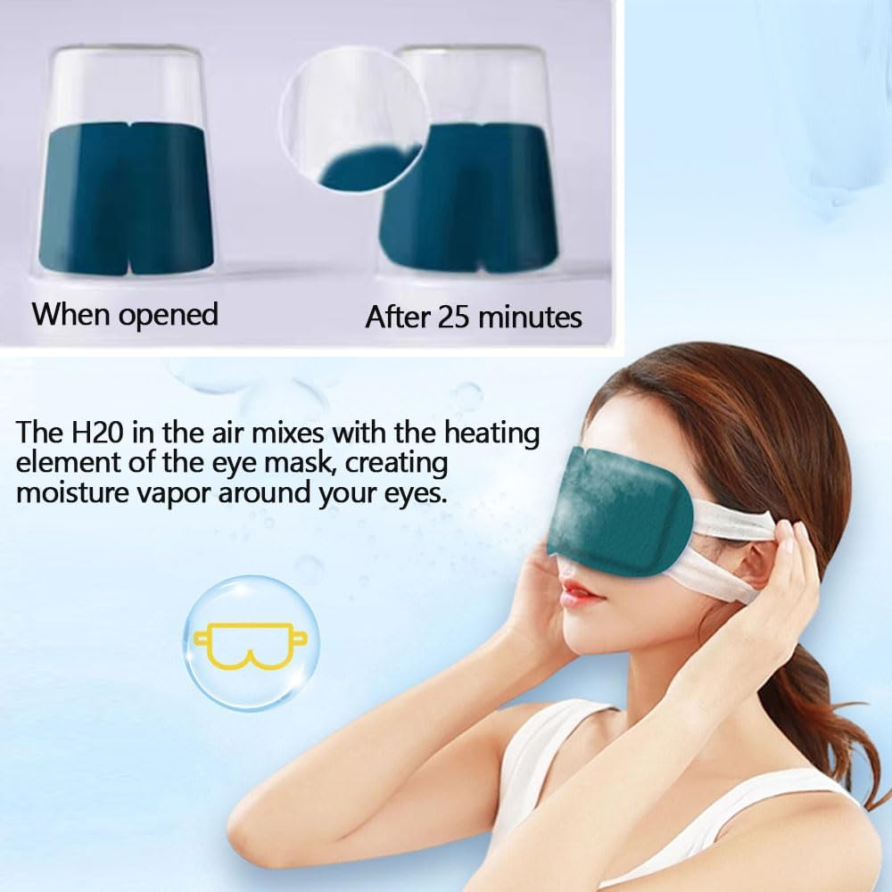 Dolemay Steam Eye Mask,10 Packs Heated Eye Mask Warm Compress for Eyes Disposable Heated Sleep Eye Mask for Dry Eyes Dark Circles Relax Comfortable Self Heating Warm Eye Mask for Travel Home Office image number 3