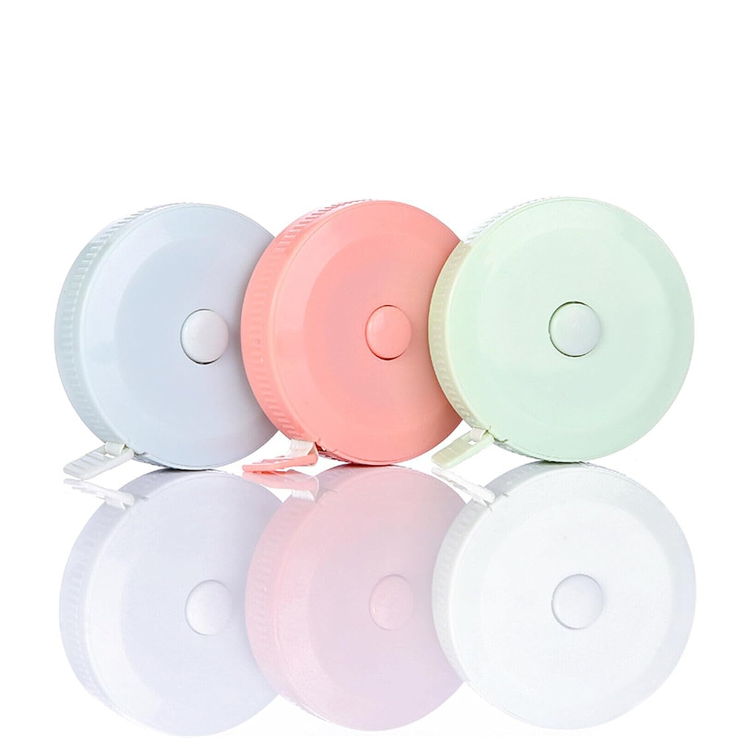 3 Pack Tape Measure Soft Retractable Measuring Tape Soft Mini Fabric Tape Measurefor Body Fabric Sewing Tailor Cloth Knitting Home Craft Measurements.(Pink/Green/Blue) image number 1