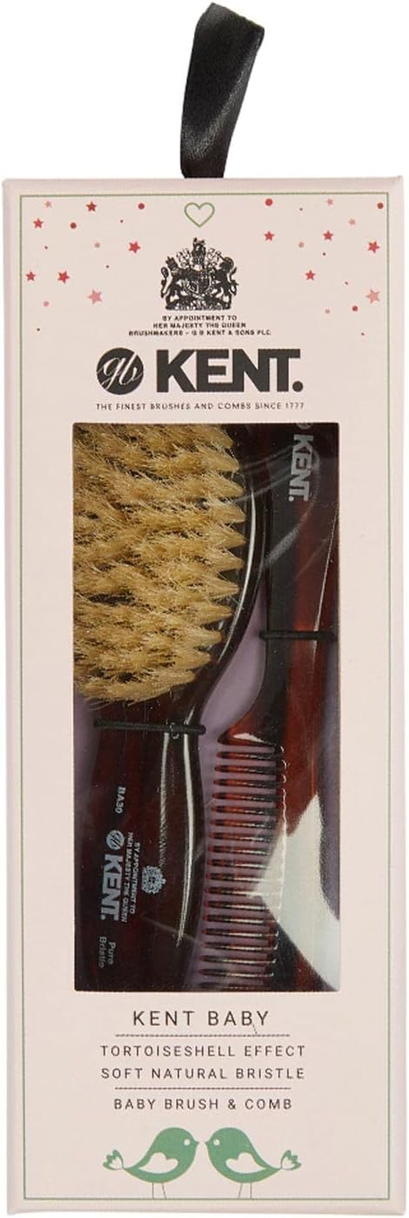 Kent Tortoise Shell Effect Baby Brush and Comb Set image number 6