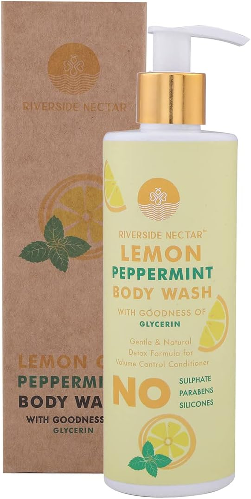 Riverside Nectar Pack of 4 Argan Shea Butter Shampoo Almond Shea Butter Keratin Conditioner Green Tea Cucumber Extract Face Wash Lemon Peppermint Body Wash Skin and Anti-Dandruff Hair image number 3