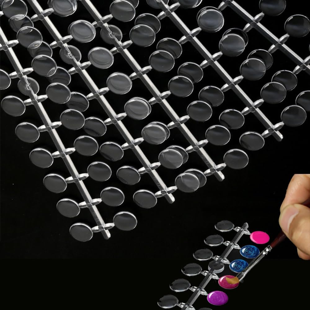 Lymizhuo 120Pcs Clear round False Nail Display Tips with Adhesive &ndash; Nail Swatch Sticks for Polish Color Chart, DIY Training & Practice Nails