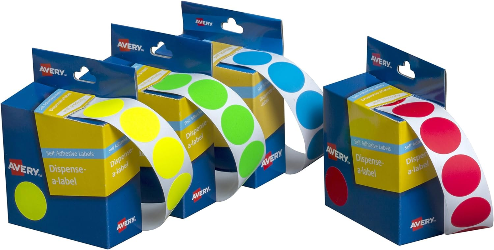 Avery Red Circle Dispenser Labels, 24 Mm Diameter, 500 Labels (937243) image number 1