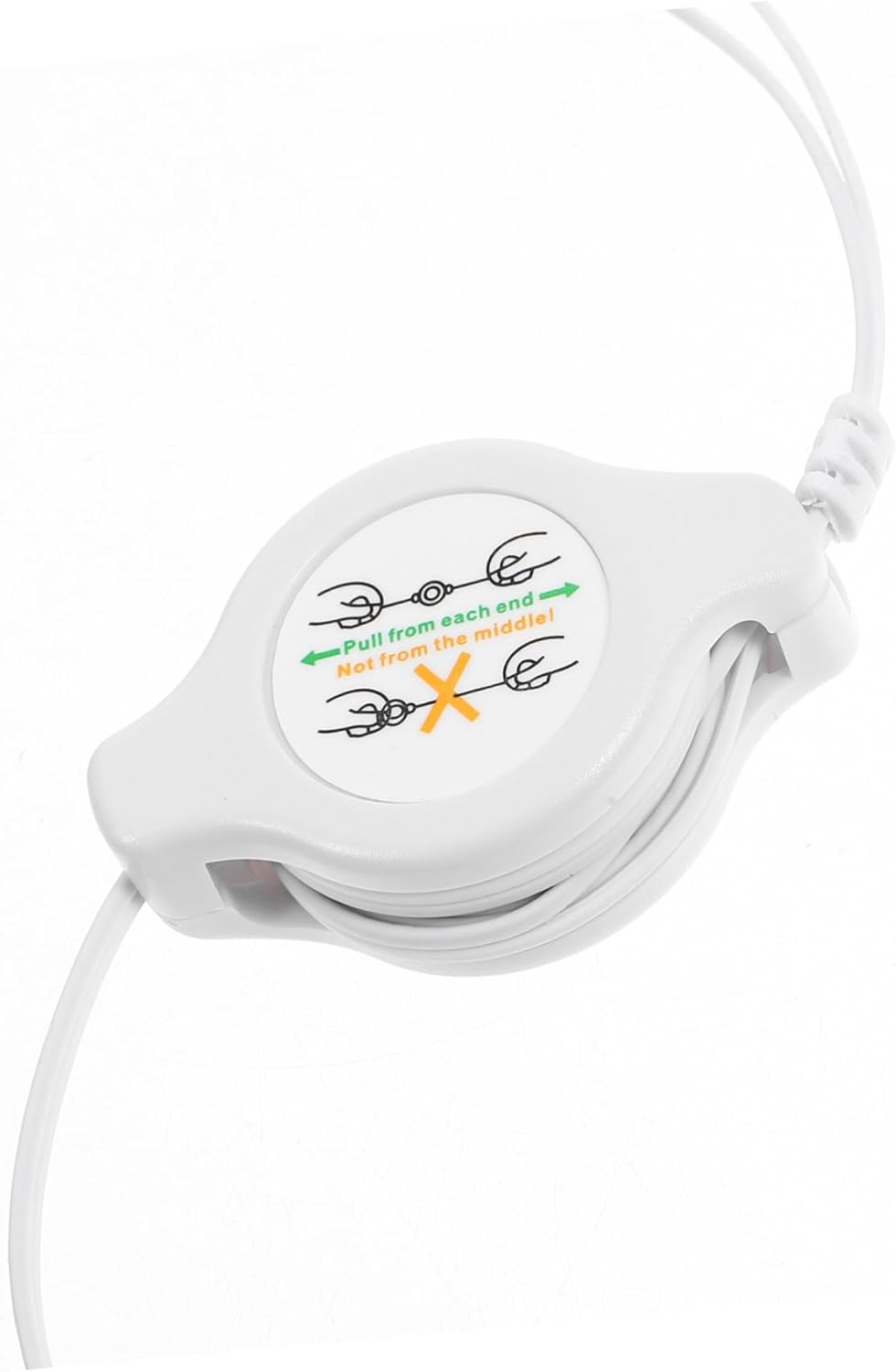 EXHUMKY Retractable in Ear Earbuds Lightweight Portable Cable with Comfortable Fit Material Compatible with Players Digital Devices Connector image number 4