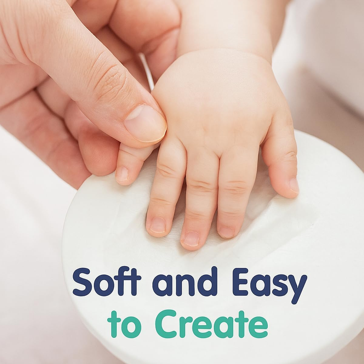 Magic Sensory My First Memories Baby Handprint & Footprint Keepsake Kit &ndash; Air-Dry Clay Ornament with Ribbon &ndash; Newborn Keepsake, for Parents & Grandparents. image number 3