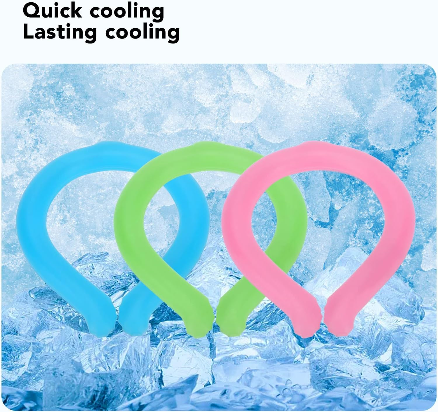 Neck Cooling Tube, Wearable Cooling Neck Wraps for Summer Heat Hands Neck Cooler, Reusable Cold Gel Ice Pack, Personal Air Conditioner for Indoor Outdoor Workers, Sports image number 1
