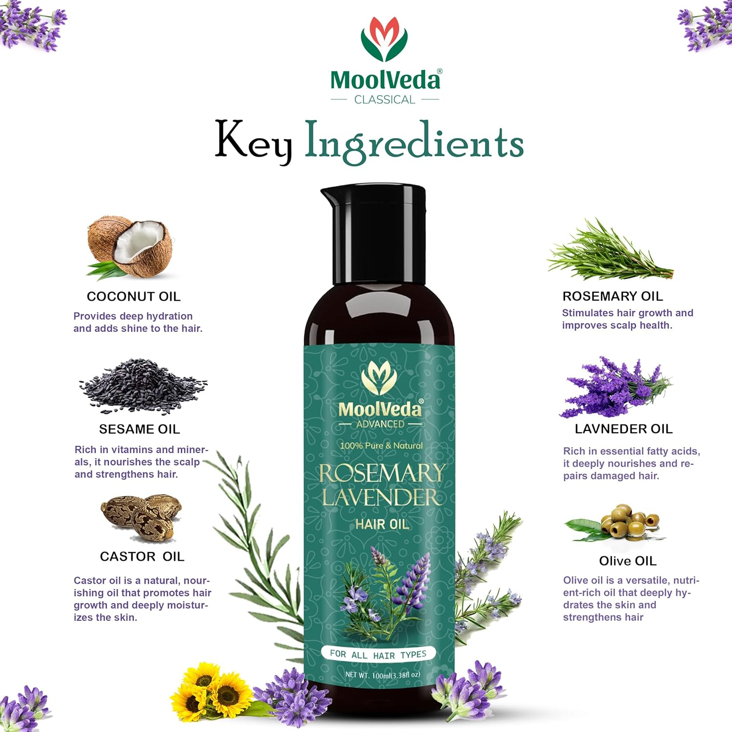 Rosemary Lavender Oil 3.38 Fl Oz (Pack of 1) image number 2