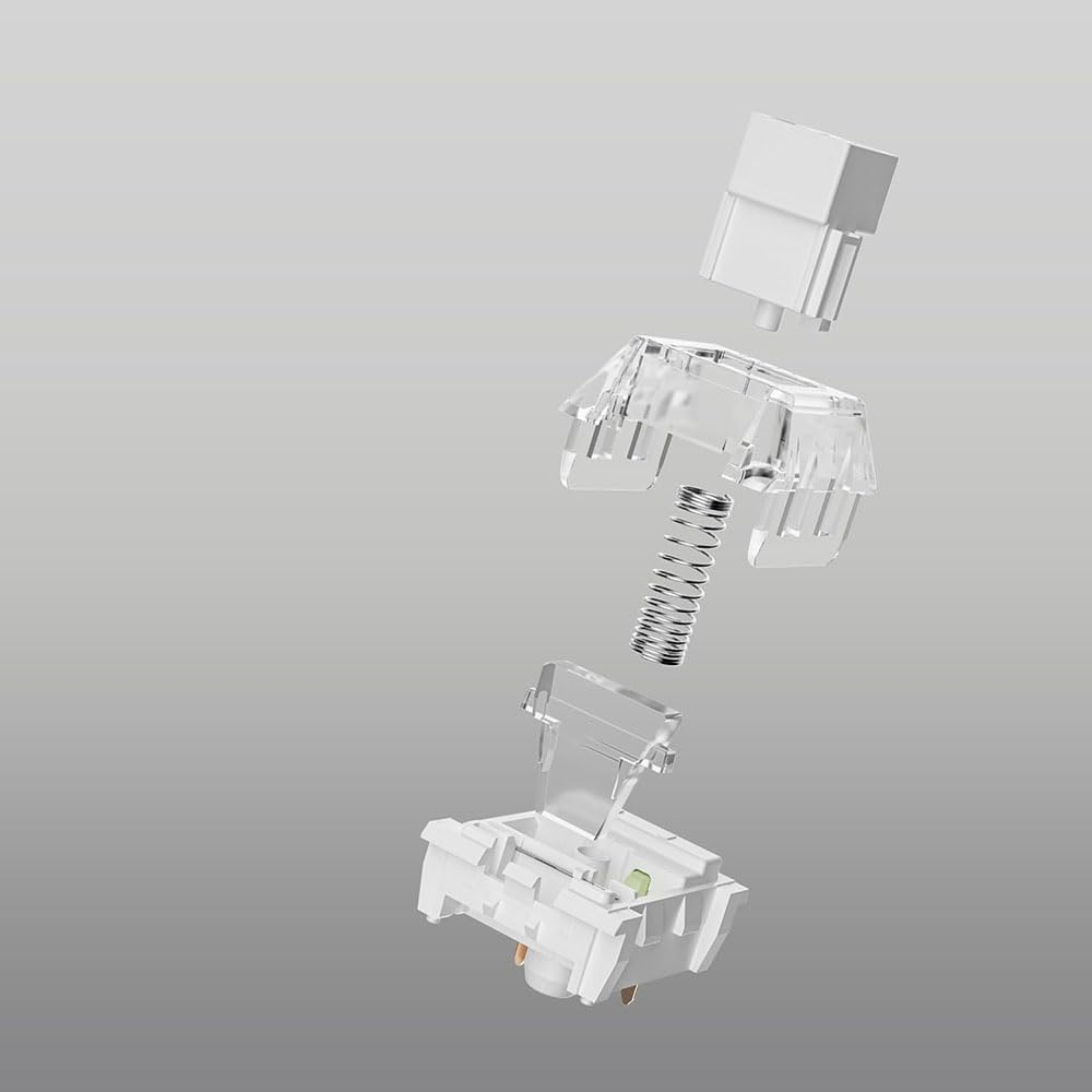 30Pcs Kailh Box White Clicky Mechanical Keyboard Switches, 45Gf Pre Lubed Tactile Switches, Dustproof and Waterproof, 3 Pin RGB SMD, Smooth and Durable White Switches for Custom Keyboards image number 1