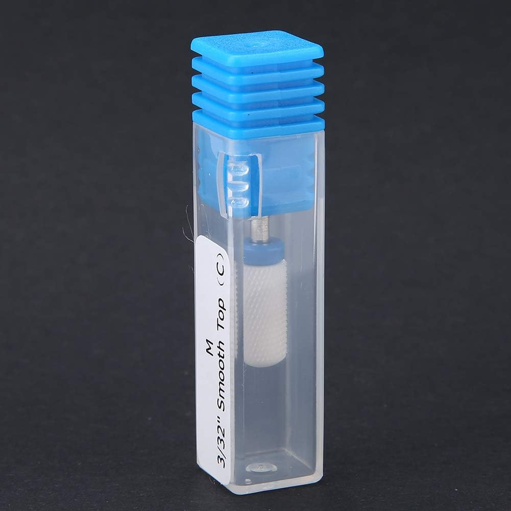 Sonew Ceramic Nail Cutter, Nail Cutter Attachments Polishing Manicure Tools, Cylinder Shape Grinding Head Nail Drill for Manicure Drill Machine (Round Baldness) image number 5