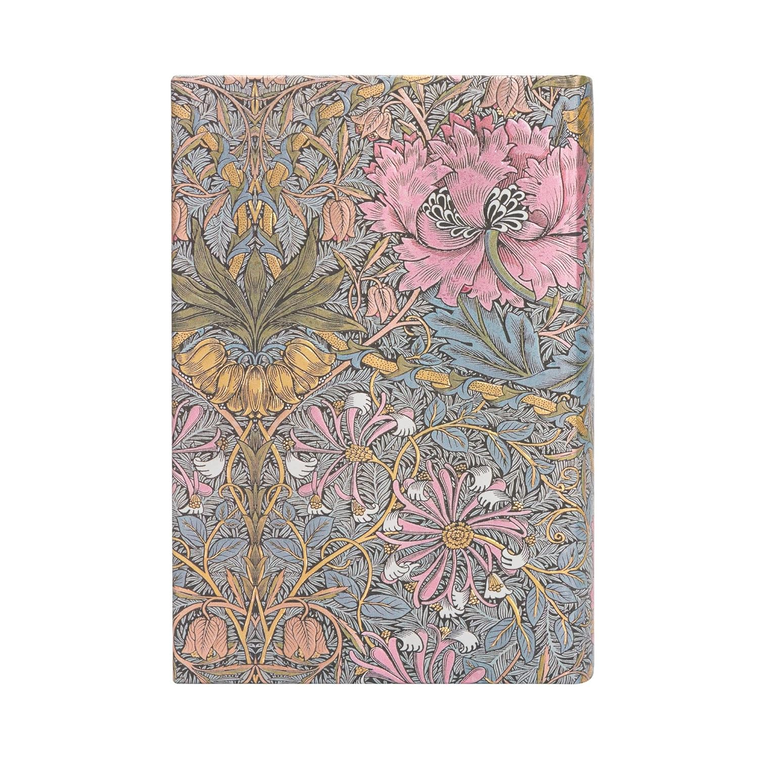 Morris Pink Honeysuckle (William Morris) Mini 12-Month Day-At-A-Time Hardback Dayplanner 2025 (Elastic Band Closure) image number 5