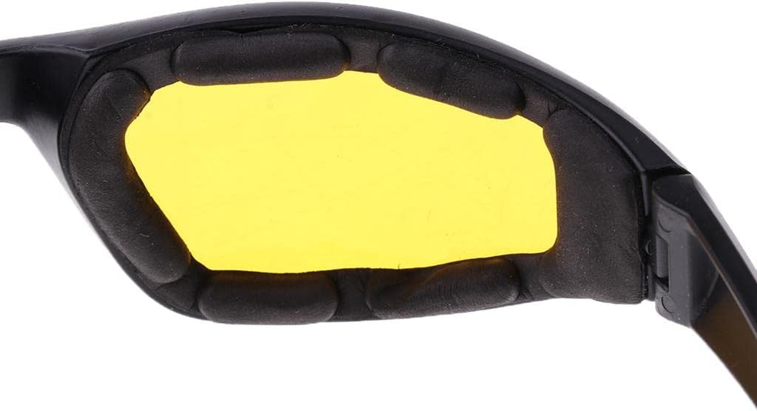 KESOTO 3 Pcs Wind Resistant Pad Extreme Sport Sunglasses Motorcycle Riding Glasses