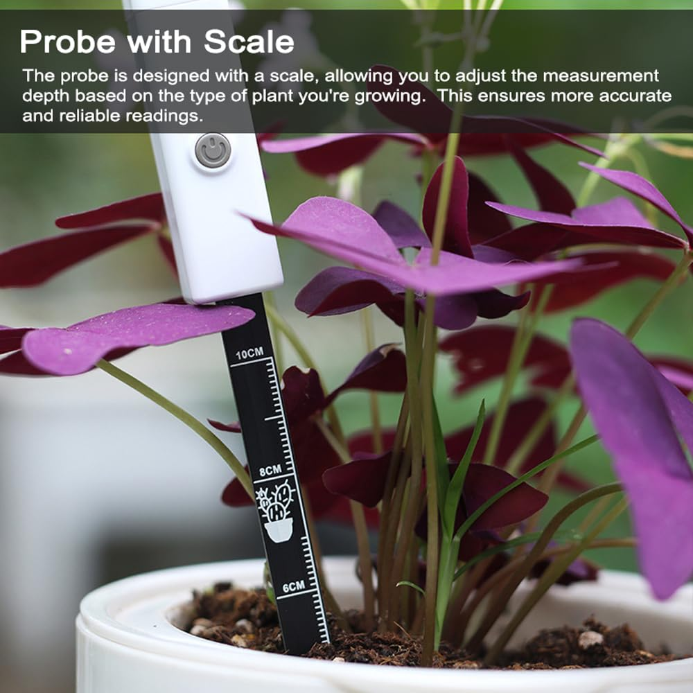 Portable Soil Tester for Home Gardening Plant Light Alarm Humidity Hygrometer