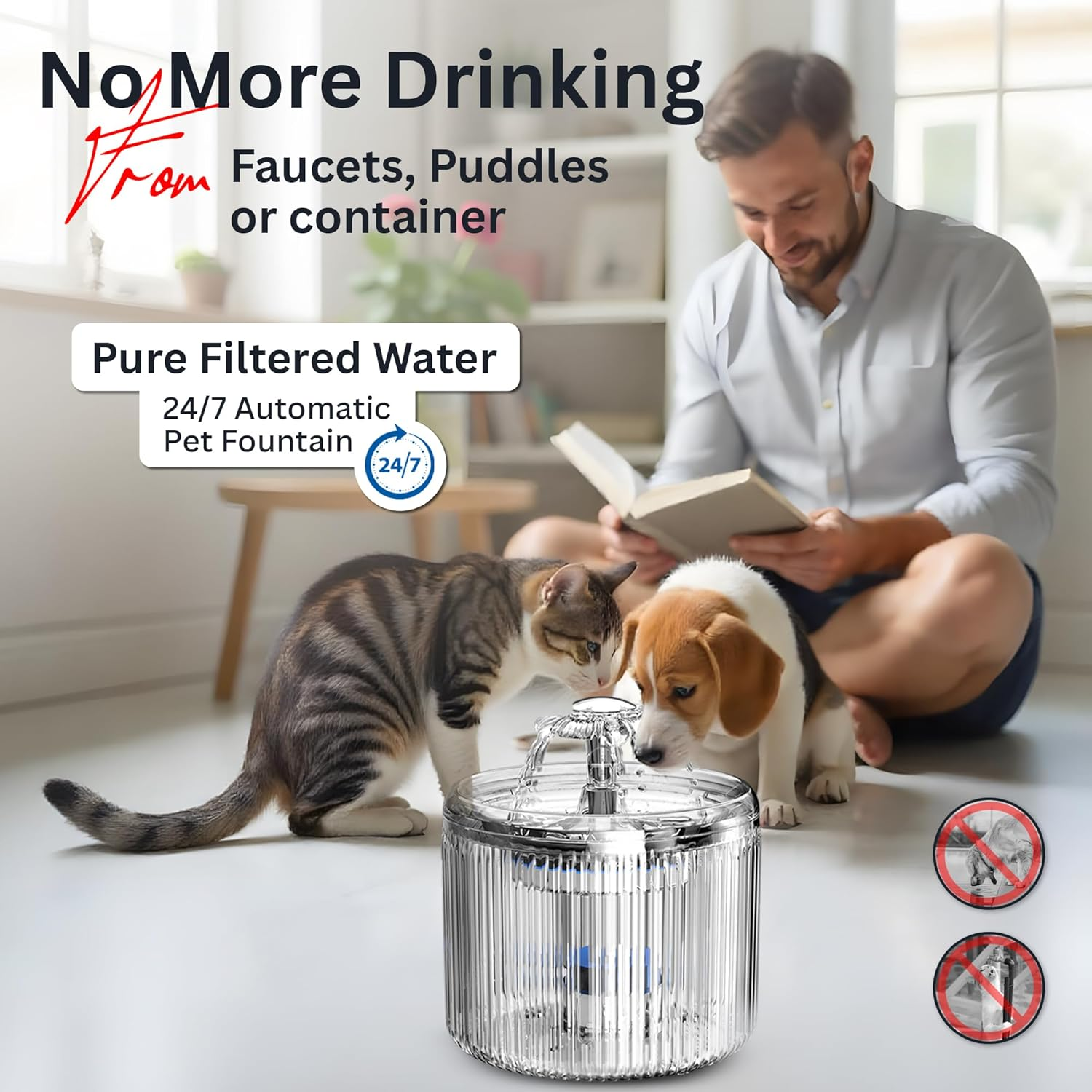 Supreme Crafted Pet Dog Cat Water Fountain Filter for 2.6L - Quad Layer Carbon Filter Pack of 4 - Ideal for Pet Water Fountain Filter - Enhance Cat Drinking, Effective Filtration, 2 Months+ Supply image number 3