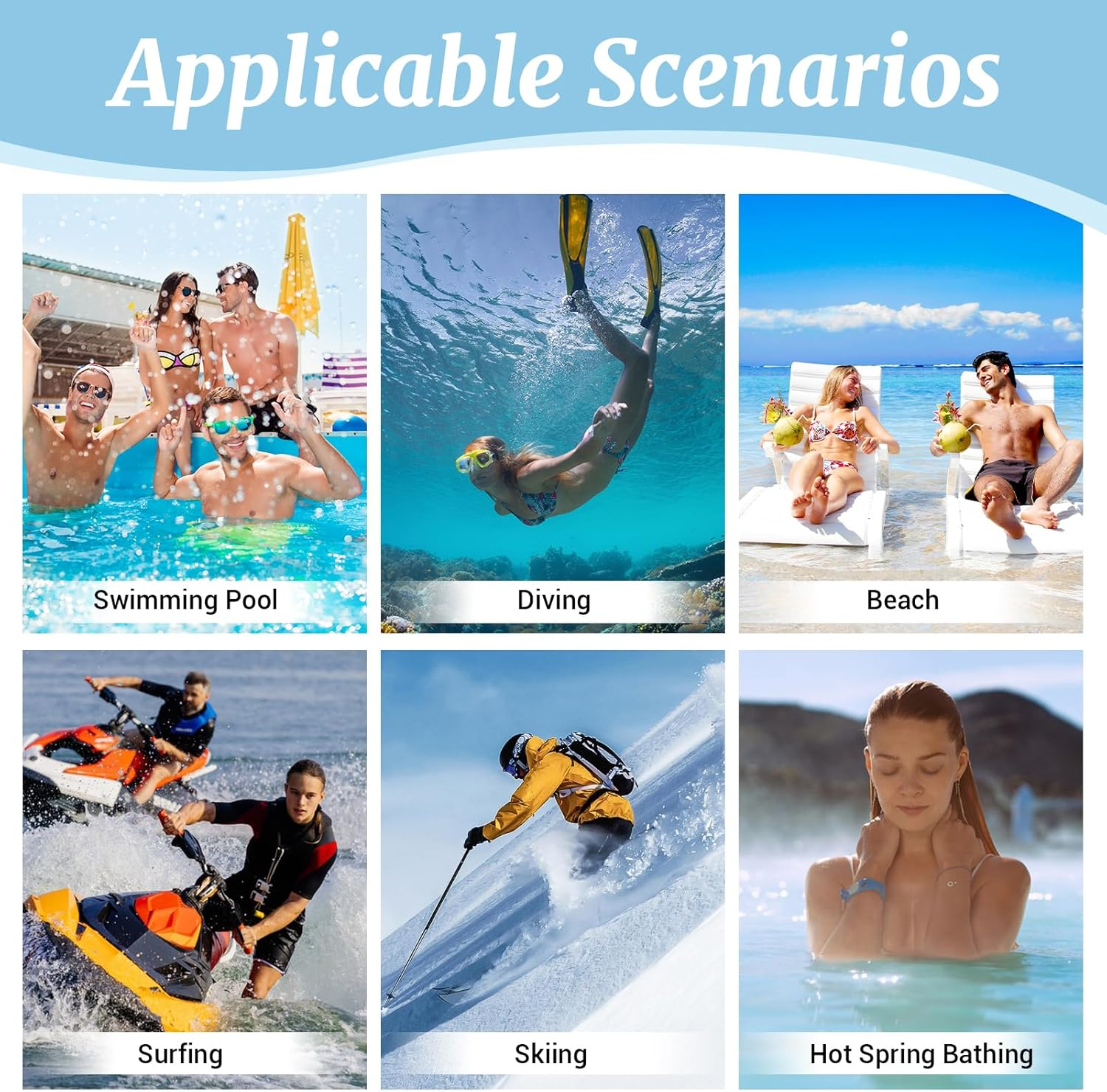 AIAOO Waterproof Phone Pouch 4 Pack, IPX8 Waterproof Phone Case for Iphone 17 16 15 14 Pro Max Plus, Galaxy S25 S24 Ultra, Universal Fit up to 7.2 Inch, Black & White Dry Bag for Water Activities image number 5