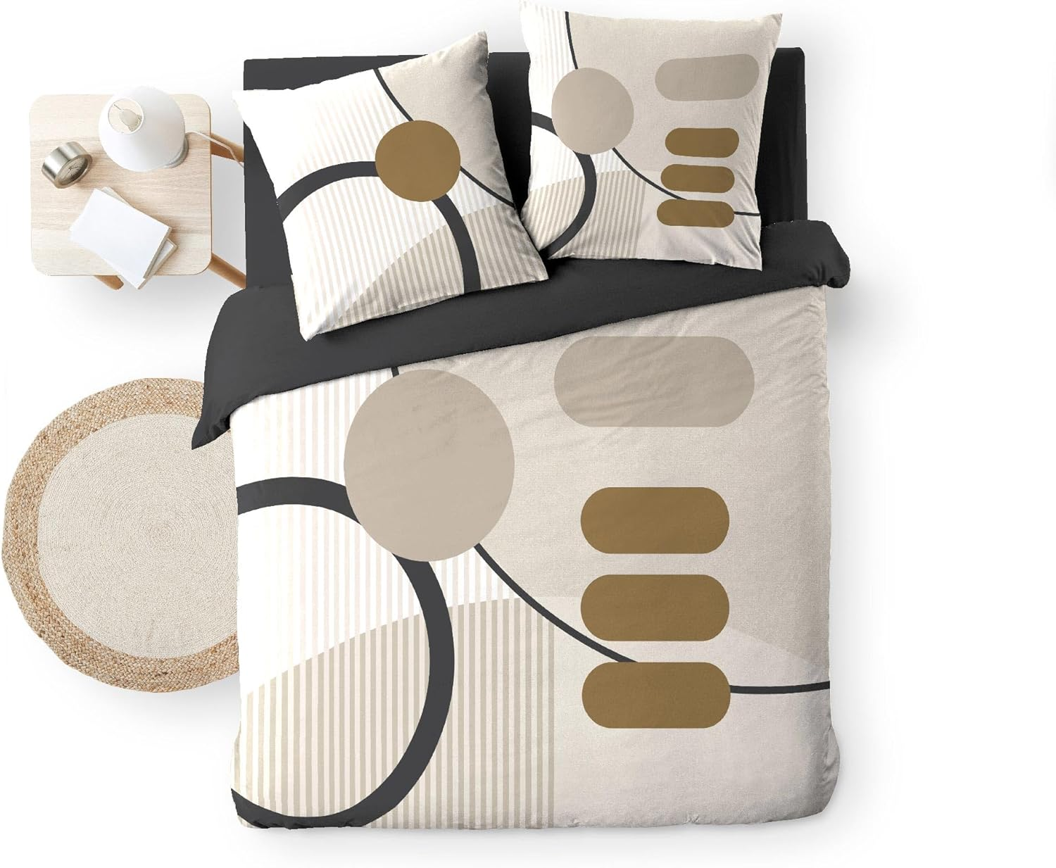 Douceur D'Int&eacute;rieur, Santana Natural 3-Piece Bedding Set (240 X 220 Cm) 100% Cotton image number 3