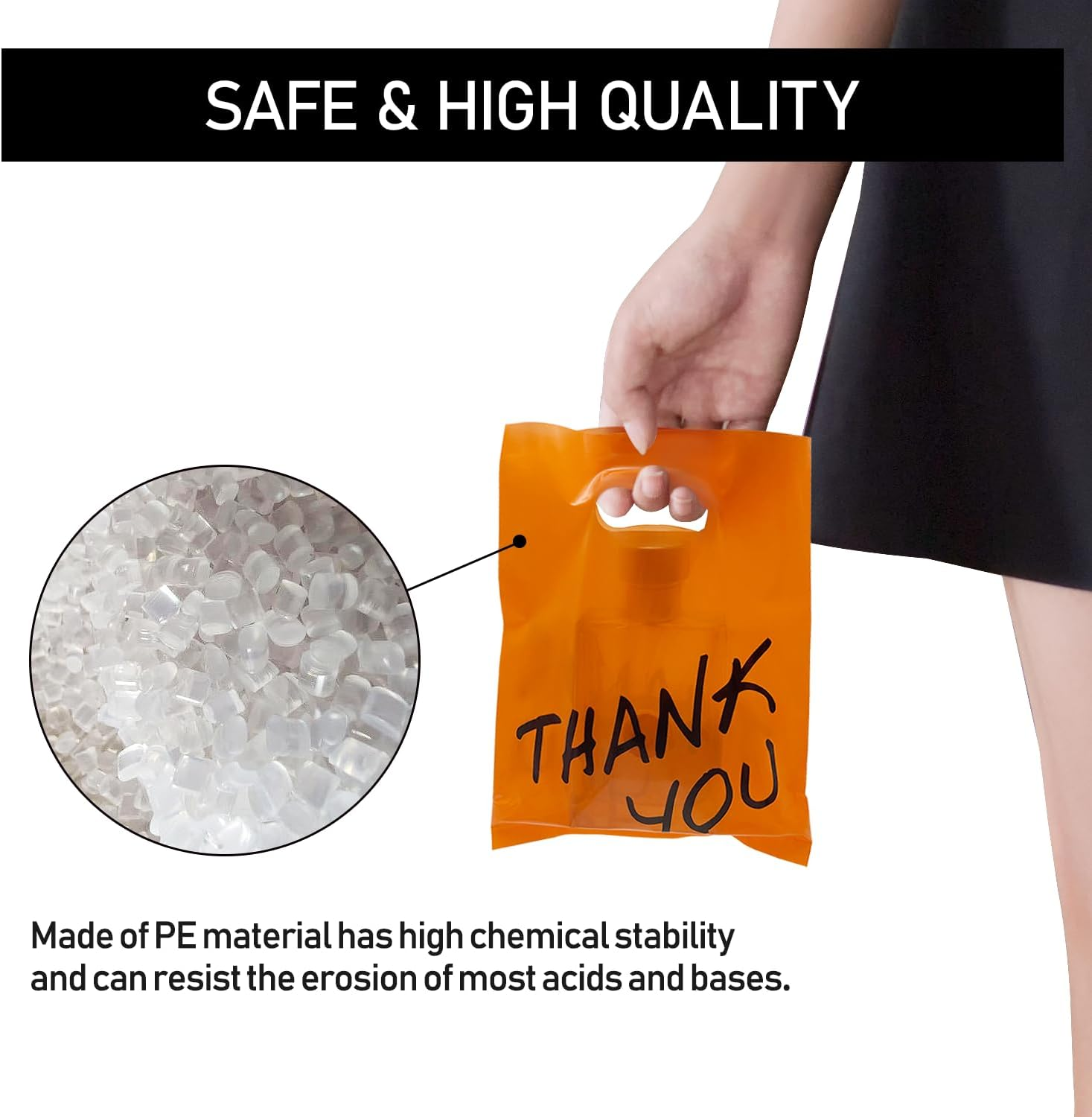 Viefantaisie Goodie Bags, 100 PCS 6" X 8" Party Favor Bags, Thank You Bags, Small Goodie Bags for Kids, Merchandise Bags for Small Business, Goody Bags for Weddings, Christmas, Halloween, Craft,10 Color - Multicolor-24Pcs image number 4