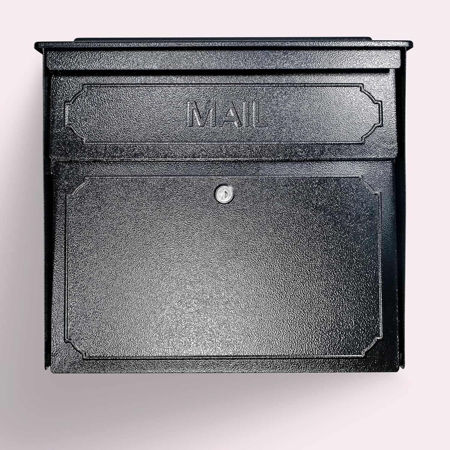 Mail Boss 7172 Townhouse Locking Wall Mount Mailbox, Black - Black image number 1