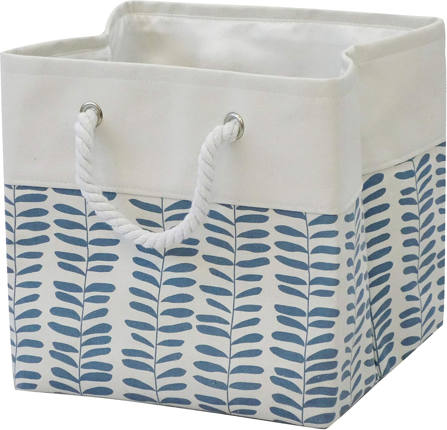 T&T Homewares, Storage Bin, Laundry Basket, Canvas Fabric Collapsible Organizer Basket for Laundry Hamper, Size:( L X W X H) 30 X 30 X 30 (Green Leaves)