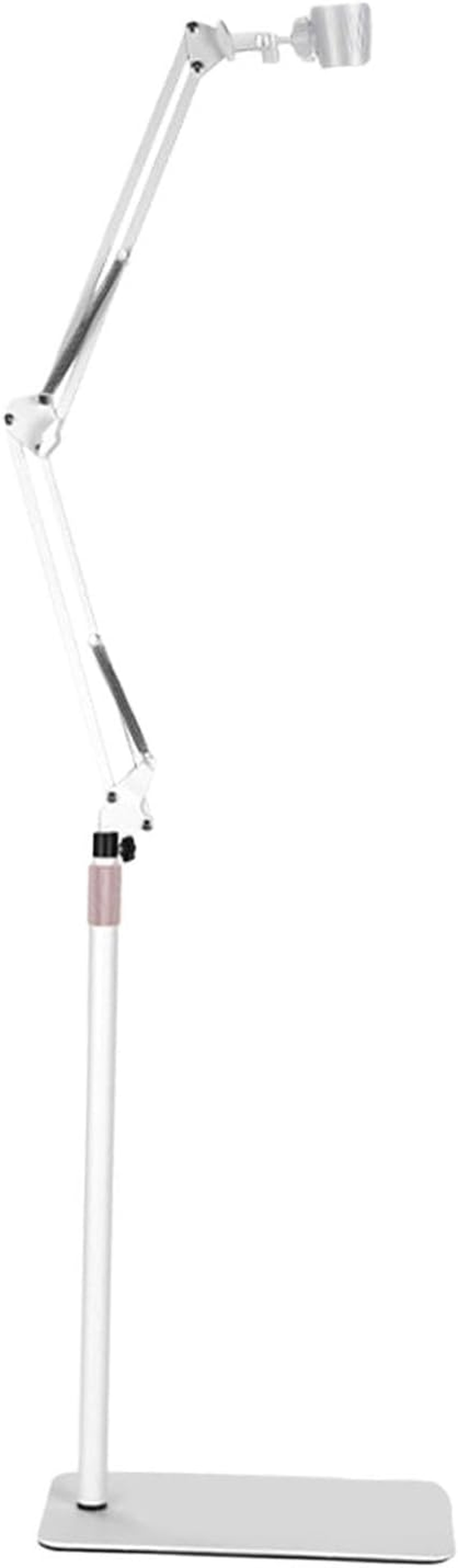 Lazy Dryer Stand Blow Dryer Holder with Heavy Base Floor Standing Adjustable Height Angle for Dog Cat Grooming Household, White