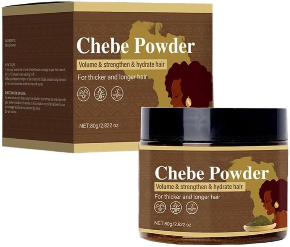 3PCS Chebe Powder Africa Women Traction Alopecia Hair Growth Oil Men Hair Loss Hair Regrowth