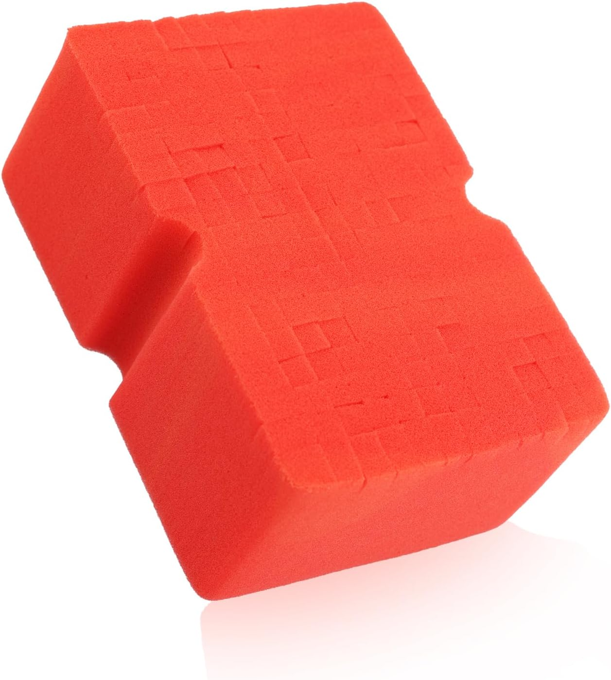Car Wash Sponge, Non Scratch Car Sponges Soft Rinseless Foam Sponge for Detail Car Washing Cleaning (Red)