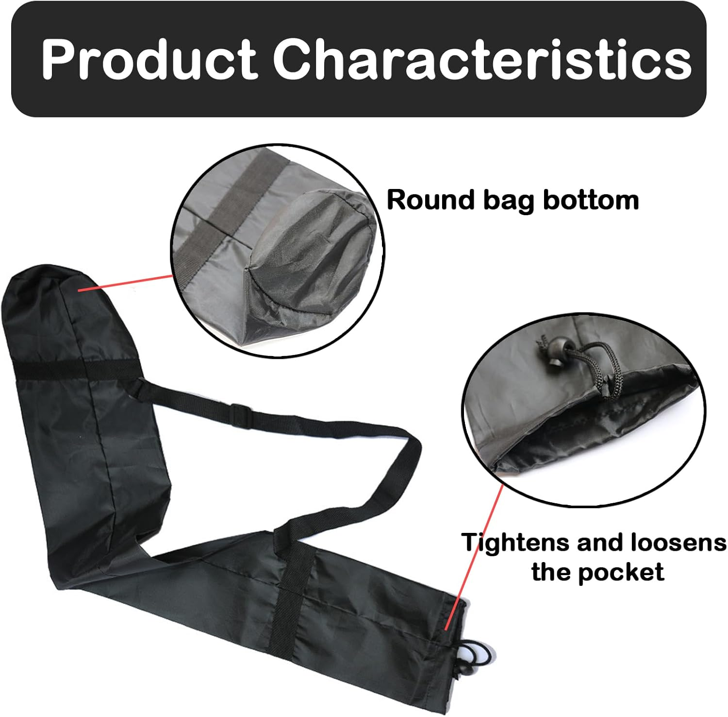 KASESSS 2 Pcs Yoga Mat Bag, Large Yoga Mat Bags and Carriers, Oxford Cloth Tripod Bag with Adjustable Carry Strap, Exercise Mat Storage Drawstring Bags for Tent Pole, Mic Stand, Light Stands, 23X130Cm