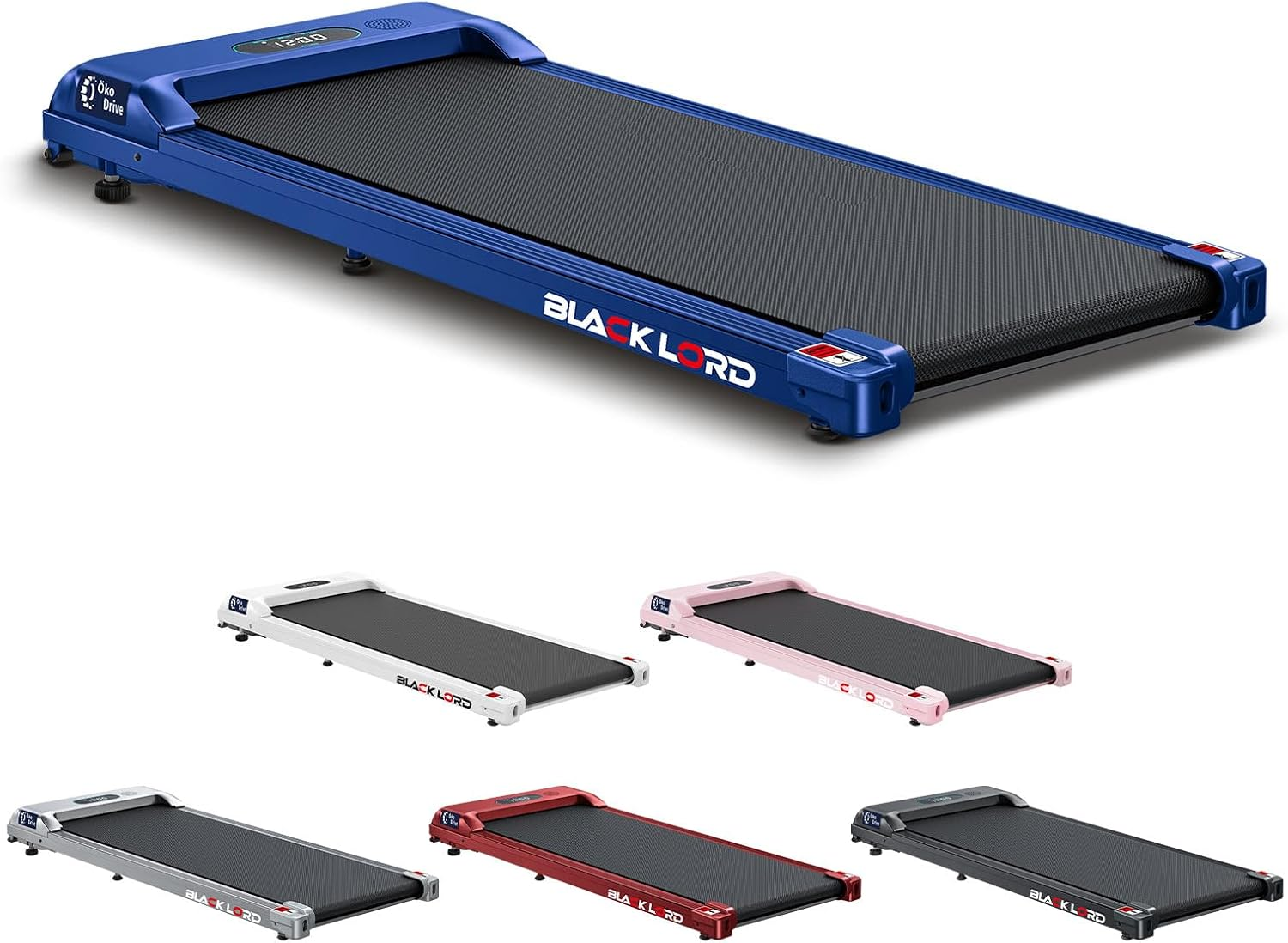 Black Lord Portable Walking Pad Treadmill under Desk 2.4HP, 380Mm Belt Running Machine for Home Gym, Portable under Desk Treadmill Trainer with Remote Control, SL9 Series