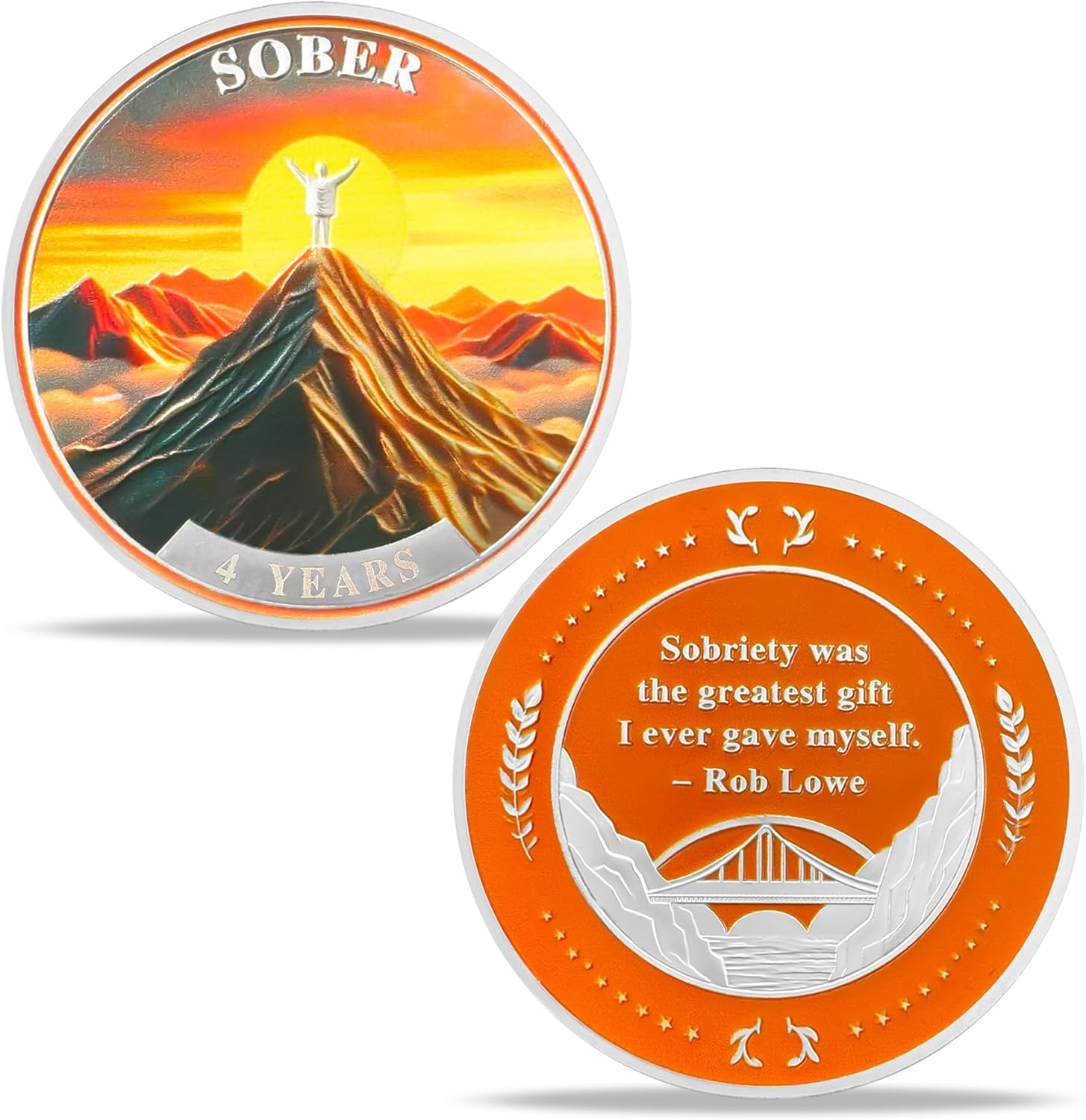 2 Year Sobriety Coin Gifts | Pathfinder Starry AA Coin - HA AA Chip Medallion with Inspirational Quote | Narcotics Alcoholics Anonymous Gifts for Anniversary Month & Year for Men & Women in Recovery