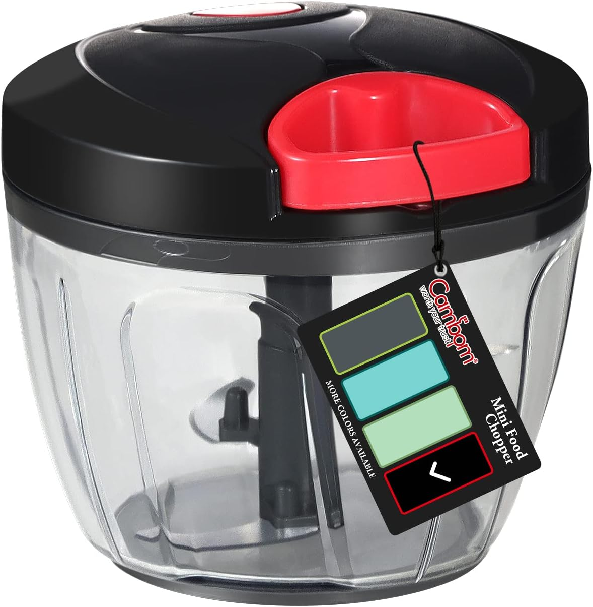 Manual Food Chopper Hand String Onions Cutter for Vegetable Fruits Nuts Durable BPA Free Food Safe Material (2 Cup-Gray)