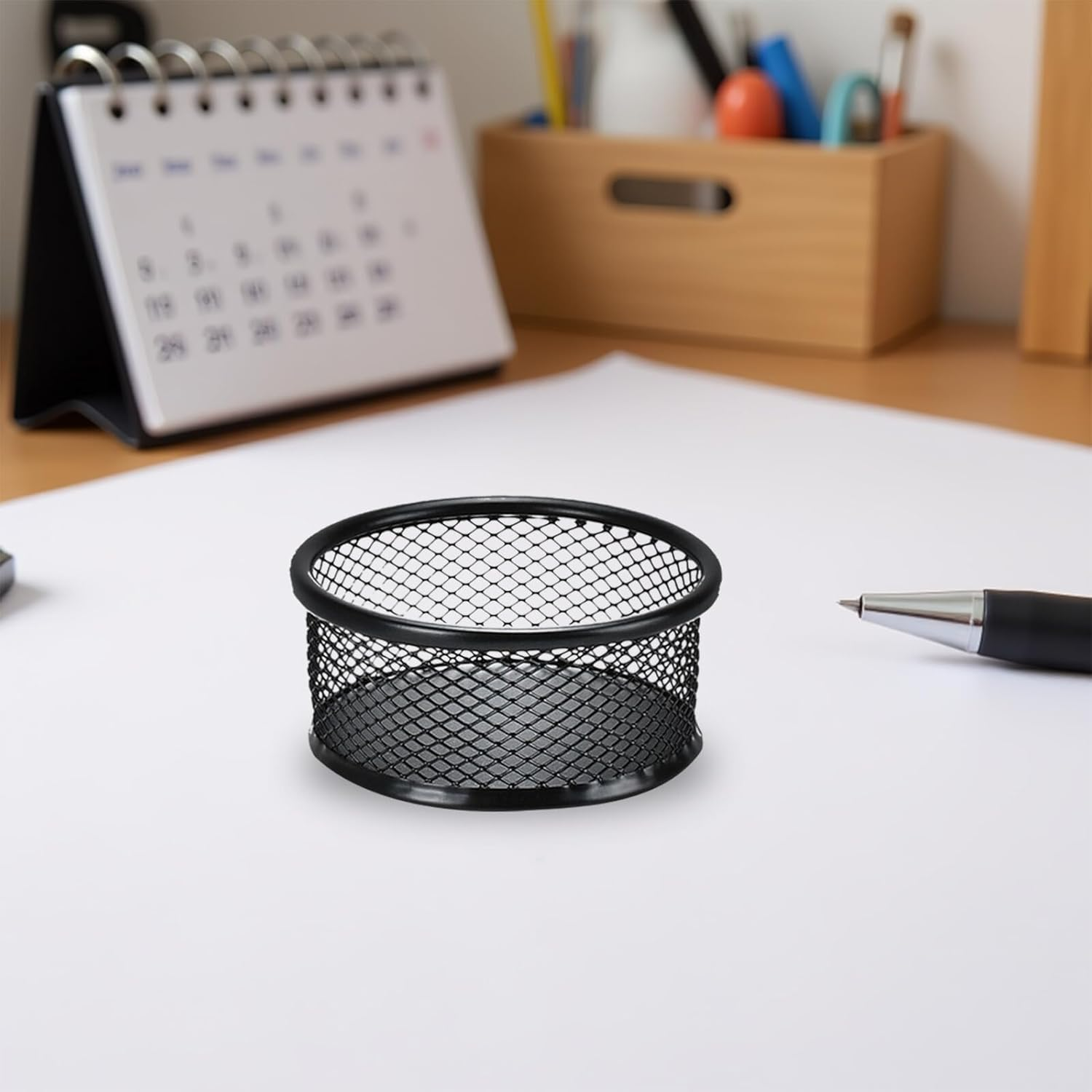 STOBAZA Paperclip Storage Mesh Container Desktop Multi-Purpose Storage Holder Versatile Pen Holder Office