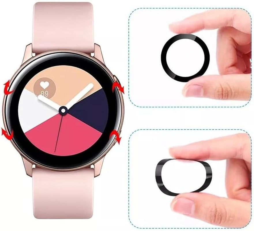 Tootoo Full Coverage Soft Fiber Glass Screen Protector Samsung Galaxy Watch Active 2 (3, Watch Active 2 44MM) image number 2