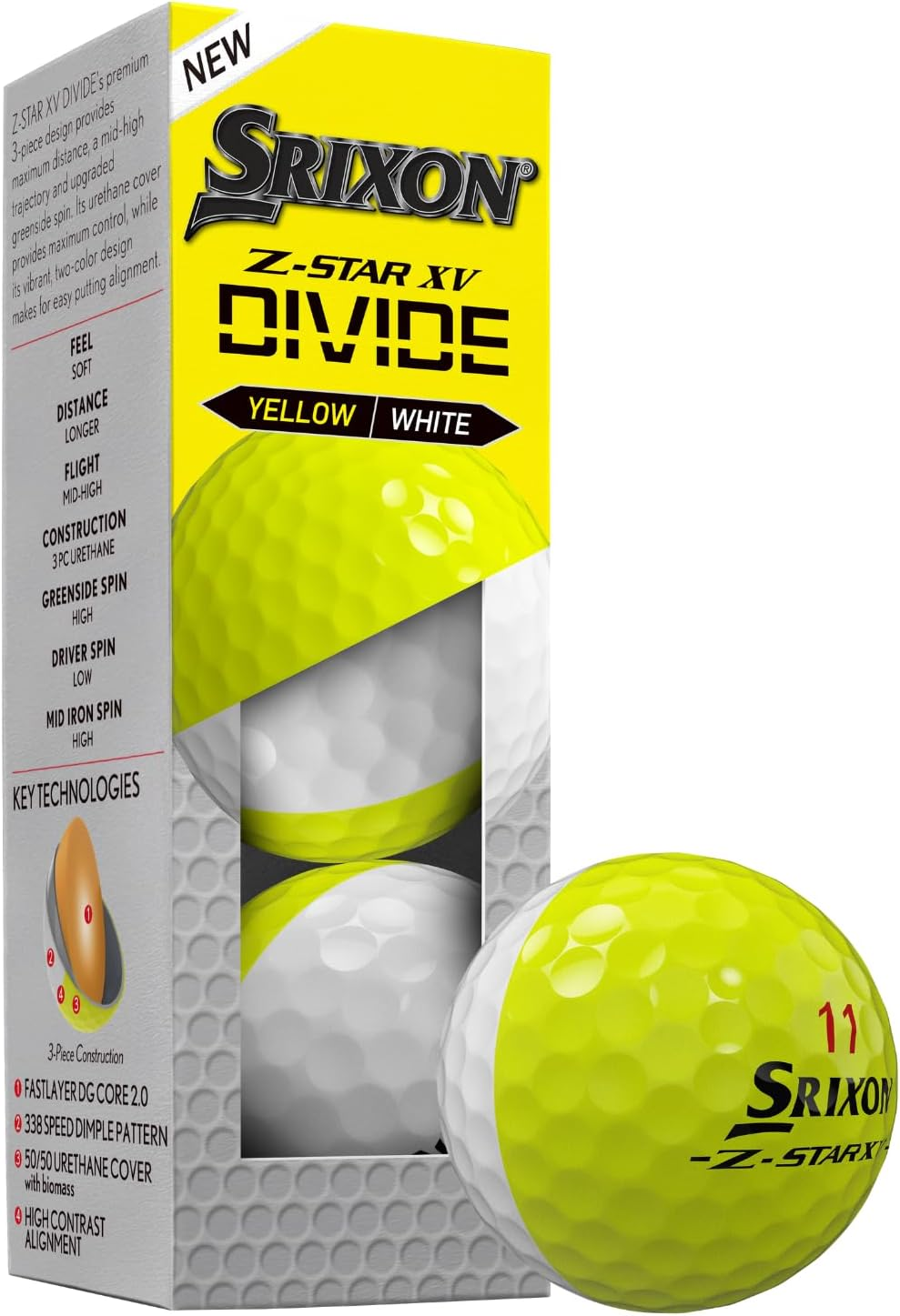 Srixon Z-Star XV Divide Golf Balls image number 1
