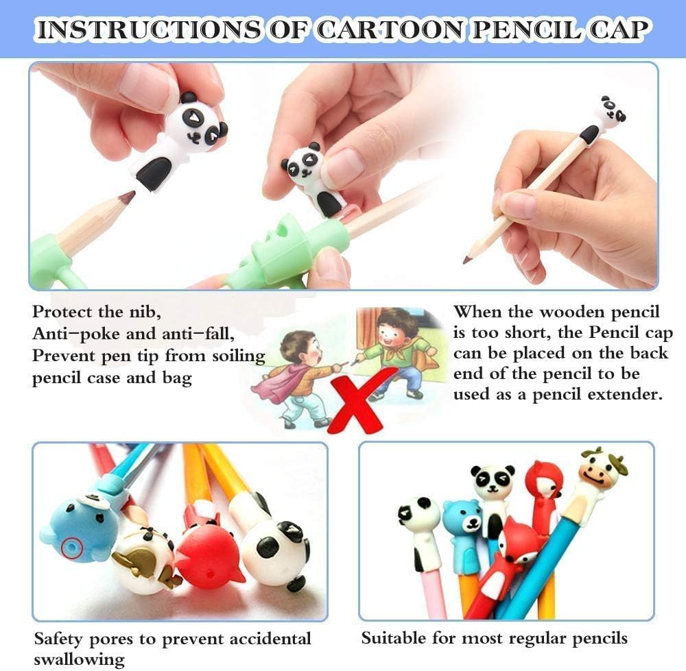 6 Pcs Pencil Grips for Handwriting,Pen Grips Trainer for Kindergarten Children Adults,Finger Grip Posture Correction for Handwriting,Drawing,Coloring,Suitable for Ergonomic Right or Left-Handed Use image number 2