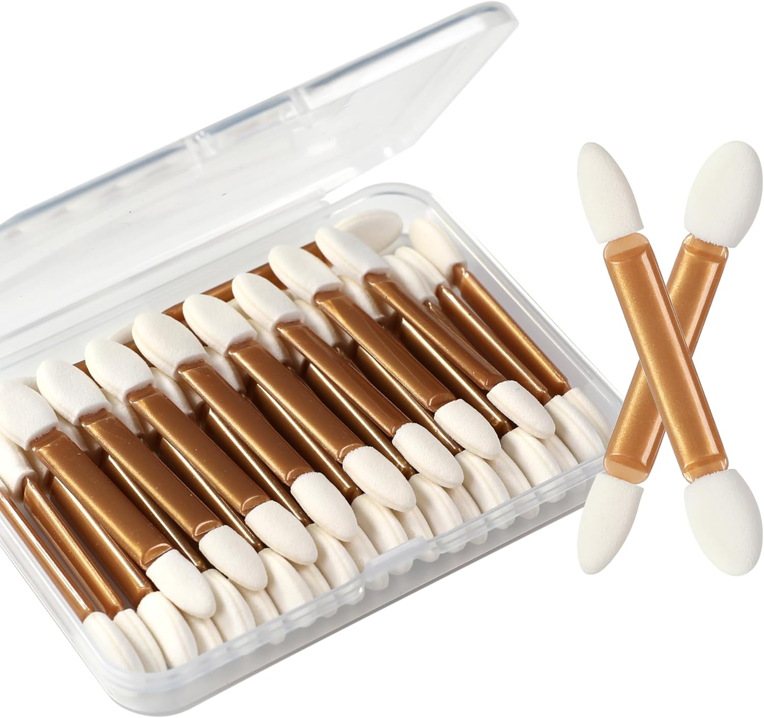 IS'MINE Eyeshadow Applicators, 30Pcs Double Sided Disposable Eyeshadow Brush 2.4 Inch Makeup Applicator image number 1