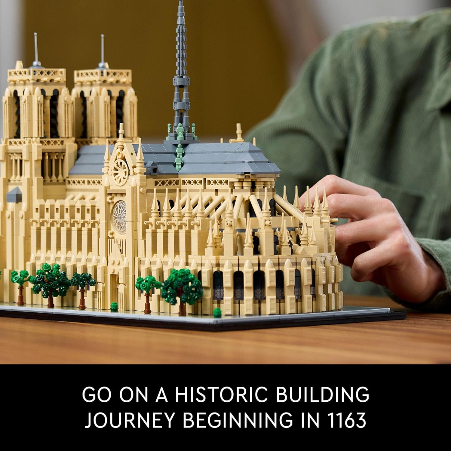 LEGO&reg; Architecture Notre-Dame De Paris (4383 Pcs) Model Building Kit for Adults, Relaxing 3D Puzzle for Home Decor or Office Display, Miniature House Kit for History Fans, Men and Women 21061 image number 5