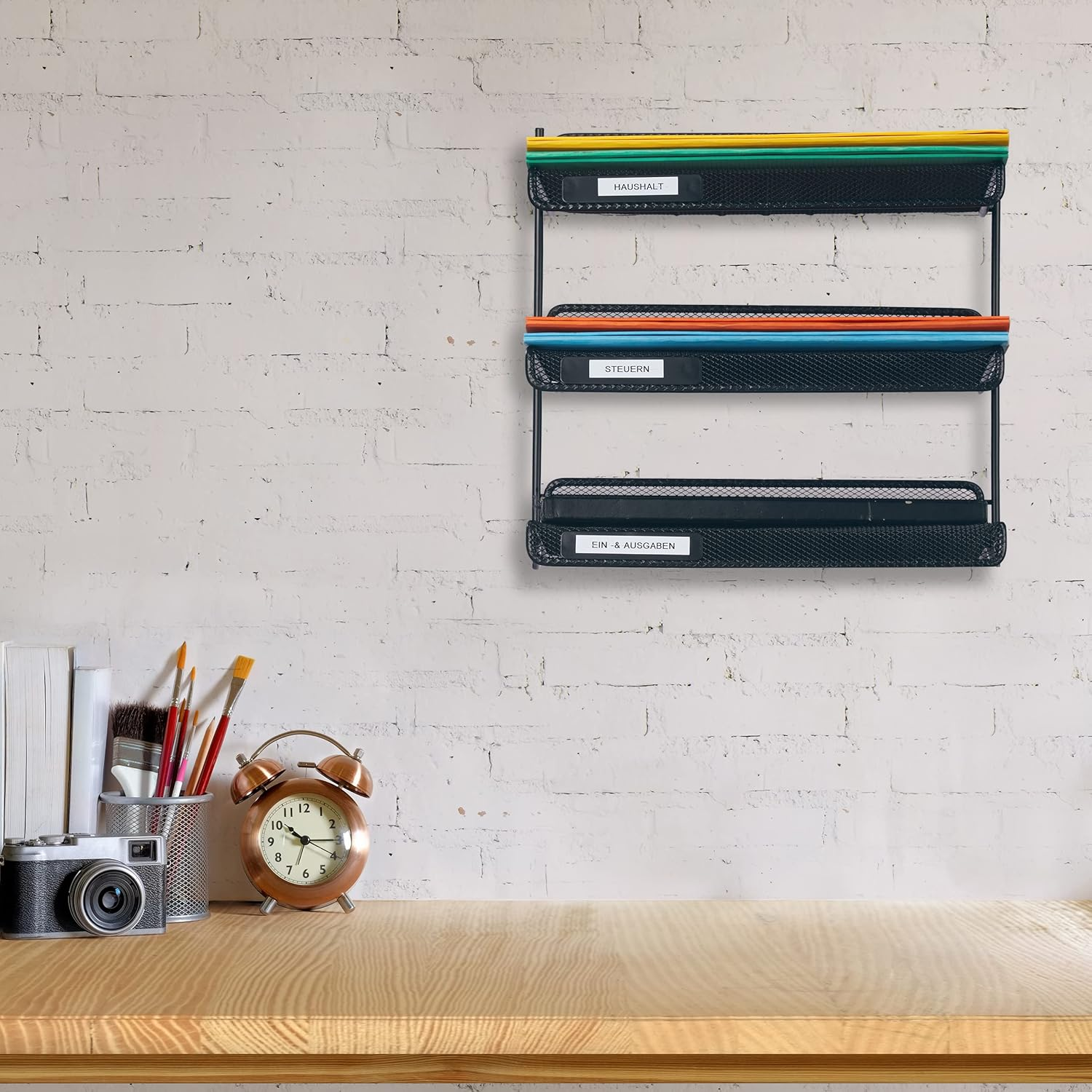 Relaxdays Document Tray, 100% Steel, Grey, 32 X 33.5 X 24.5 Cm image number 6