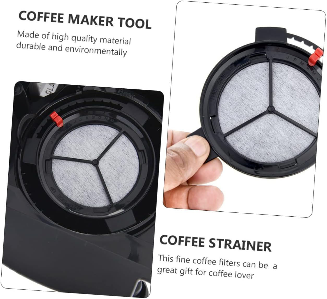 CONGARTENO 6Pcs Water Filter Core Maker Accessories Espresso Strainer for Filter Coffee Machine image number 6