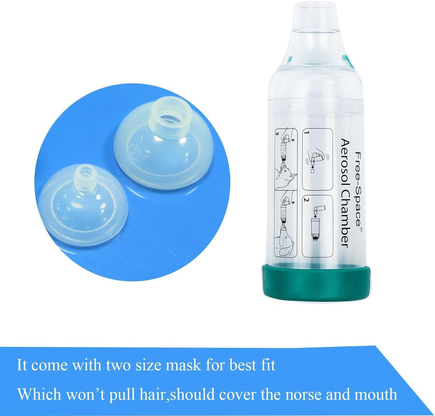 Cat Inhaler Spacerspecifically Design for Catswith round Shape Silicone Maskfeline Aerosol Chamber with Breathing Indicator ? Include 2 Mask for Best Fit (For Cat) image number 1