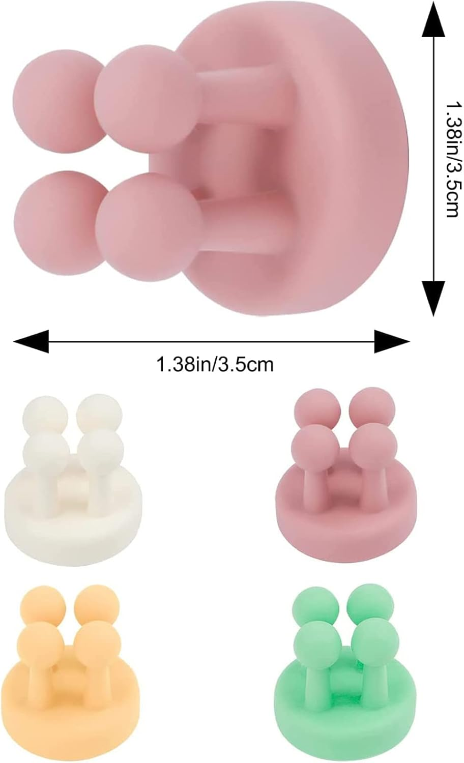 4 Pack Toothbrush Holder Wall Mounted, Self-Adhesive Silicone Tooth Brush Holder, Water Resistant Razor Holder, Suction Hook, Perfect Gadgets Accessories for Home RV Bathroom Shower, Colorful - Multi image number 3