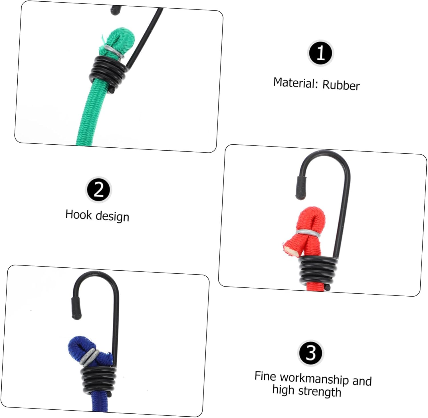 OATIPHO 10Pcs Car Luggage Fixing Straps Suitcase Straps Bag Luggage Heavy Duty Quick Release image number 3