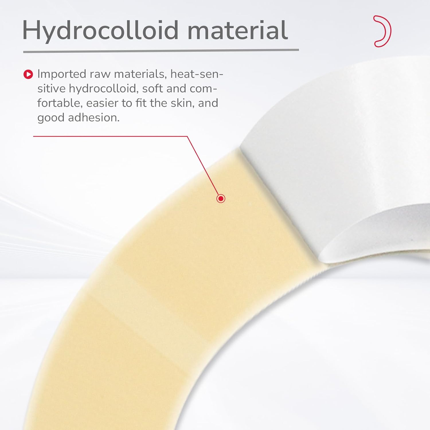 DERAYMI 20 Pack Ostomy Barrier Strips, Elastic Colostomy Film Tape to Stop Leaks, Latex-Free Medical Grade Hydrocolloid Skin Flange Extenders Stoma for Colostomy Ileostomy Bags Pouches image number 3