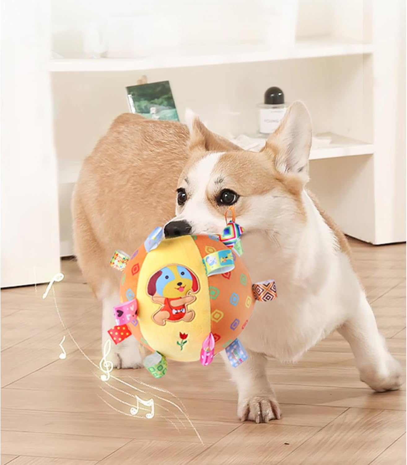 Interactive Dog Toys for Boredom, Dog Soccer Ball with Straps, Active Rolling Bouncing Ball for Dogs, Moving Dog Toy Jumping Chasing Bell Record for Small Medium Large Pet (Green) image number 6