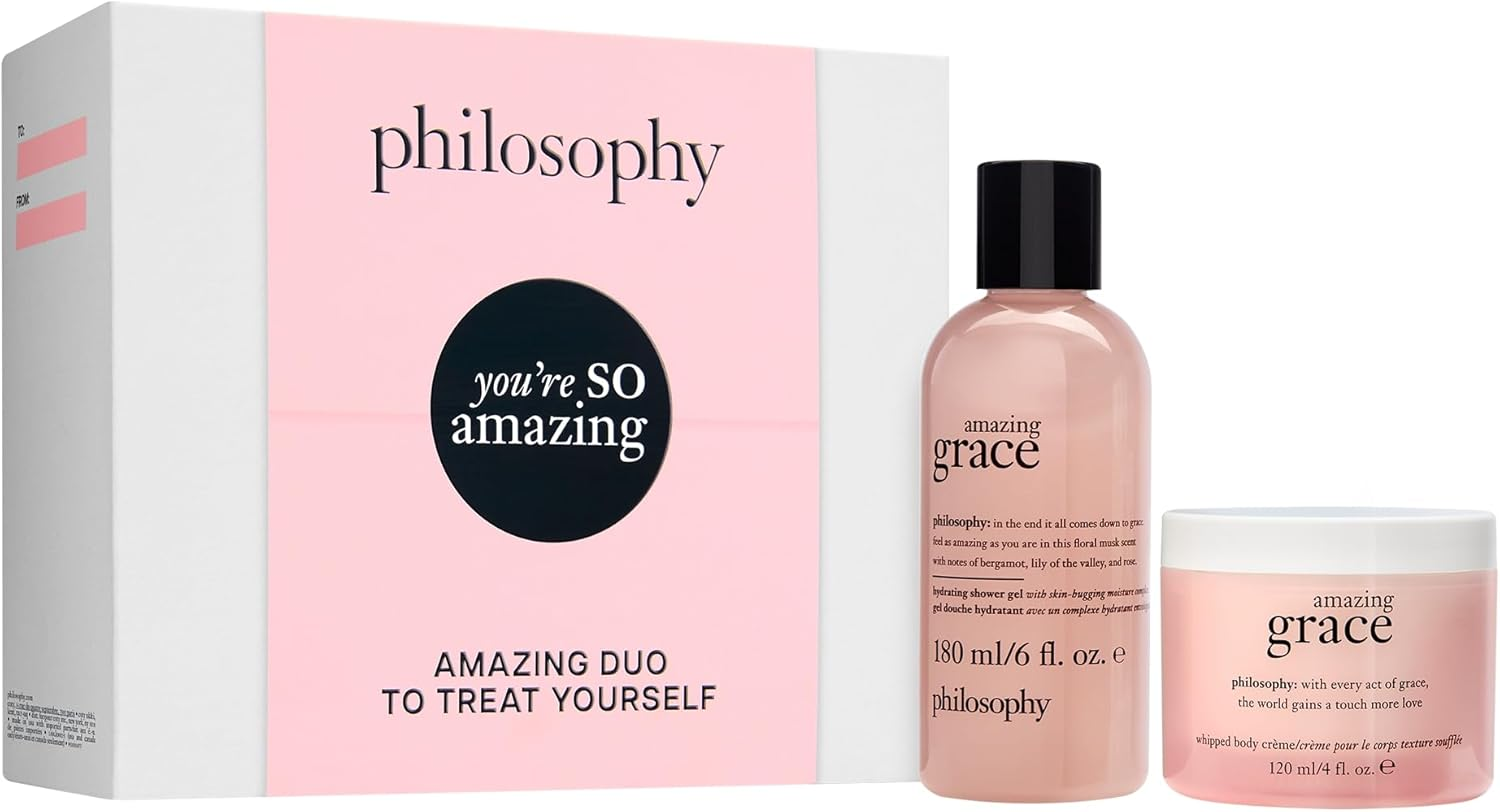 Philosophy You'Re so Amazing Gift Set - 2-Pc. Amazing Grace Hydrating Shower Gel (6Oz) & Whipped Body Cr&egrave;me (4Oz) - Moisturizing Bath & Body Duo for Women image number 1