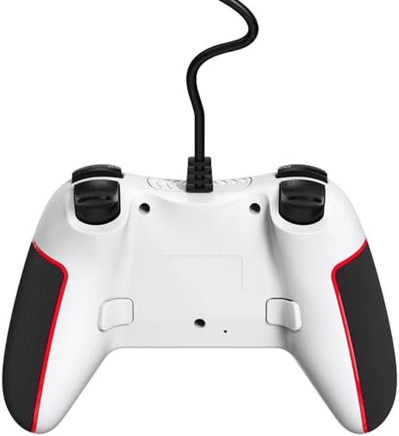 Multiplatform Gaming Controller for Pc/Switch, Wired USB with Turbo Function, Programmable Buttons, Vibration Feedback (White Red Black) image number 4