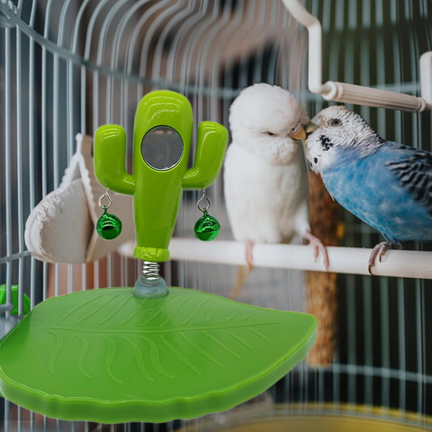 Bird Playground - Cactus Leaves Parrot Play Stands,Cage Accessories Enrichment Toys Interactive Exercise Game Perch for Cockatiel image number 2