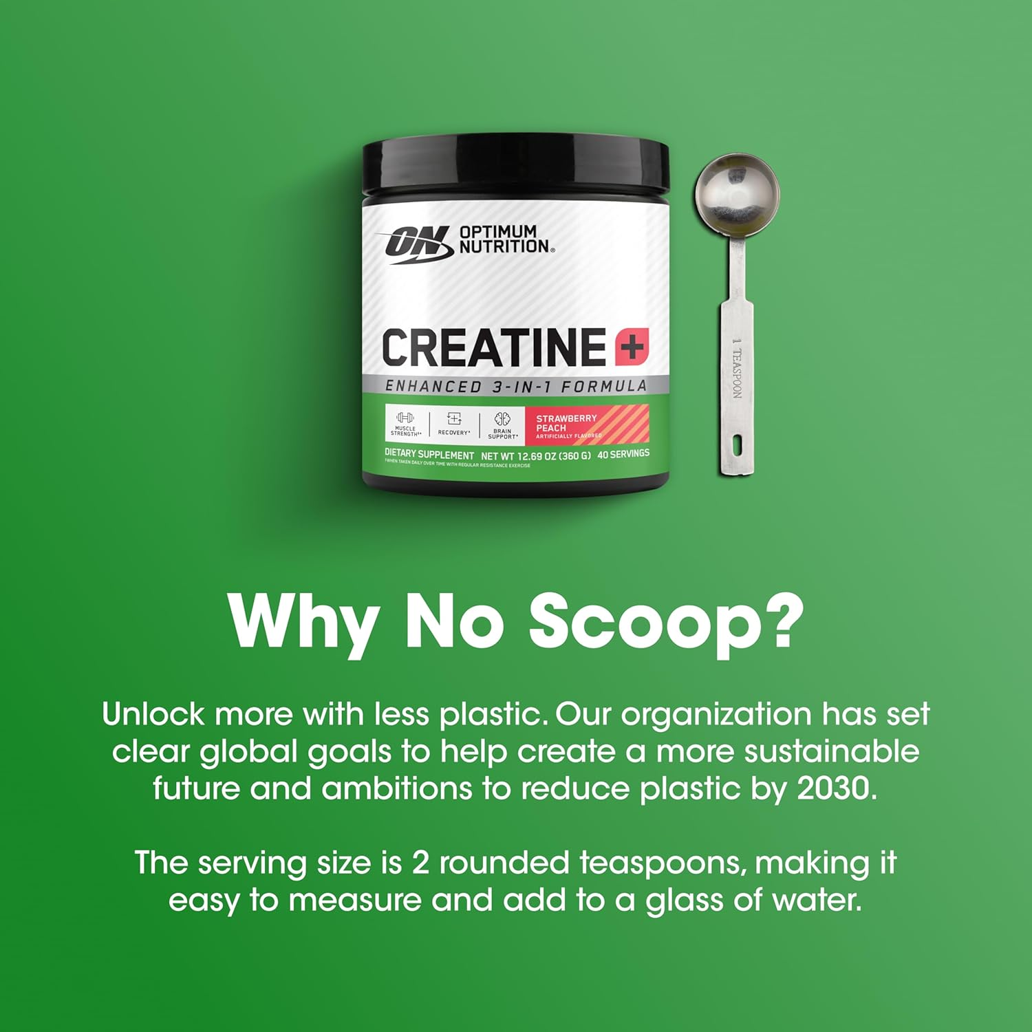 Optimum Nutrition Creatine + Straw Peach 360 G image number 5