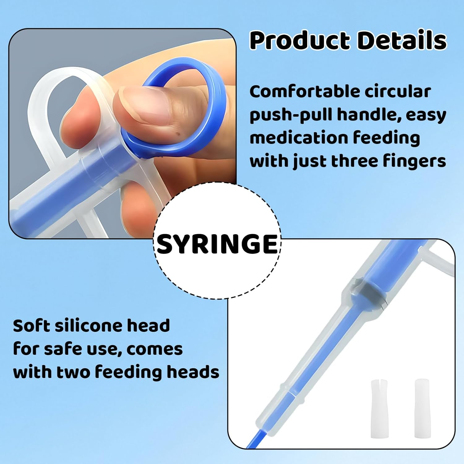 KUBDPQOR Pill Dispenser for Cats and Dogs in a Set of 3 - Silicone Tip for Safe Drug Delivery - Hygienic & Reusable - Ideal for Pets Such as Cats, Dogs, Rabbits - Easy to Use image number 1