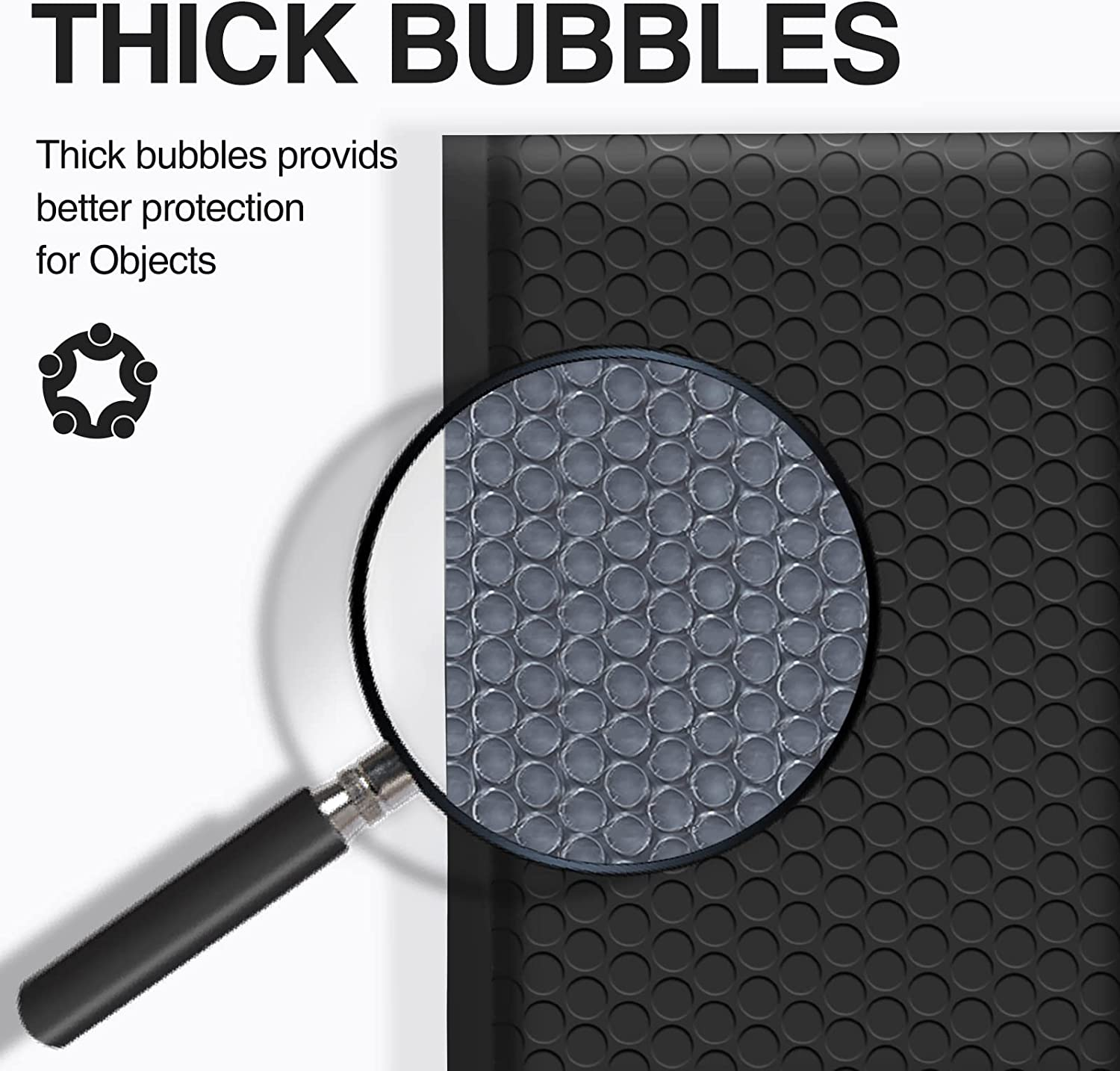 UCGOU 8.5X12 Inch Black Poly Bubble Mailers Padded Envelopes Self Seal Mailing Envelopes Pack of 25