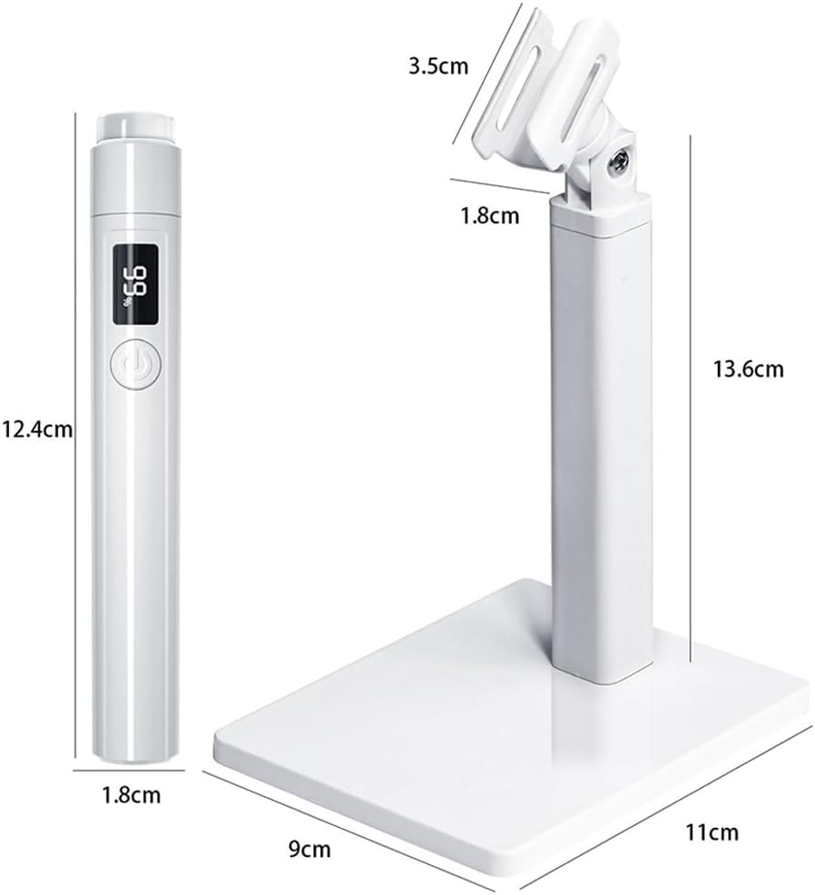 HHWRT Handheld Mini UV Light, Portable UV Light, Handheld UV Light for Gel Nails, Portable Mini Nail Dryer with Stand and LED Screen, Handheld LED Nail Lamp for Home Manicure and Nail Salon image number 3