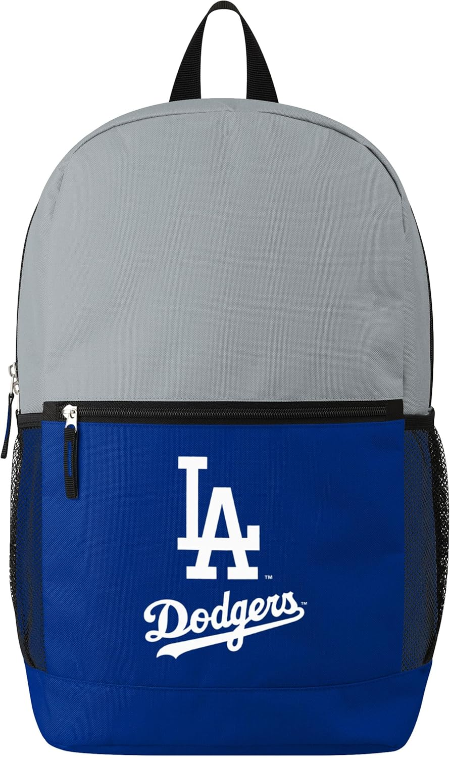 FOCO MLB Officially Licensed Baseball Team Color Primary Logo 2 Tone Big Logo Color Block School Bag Travel Backpack - Atlanta Braves image number 4